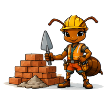 SkyBase ant mascot illustrating Brickwork and Masonry