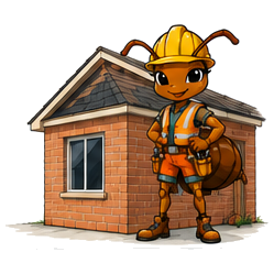 SkyBase ant mascot illustrating House Extensions