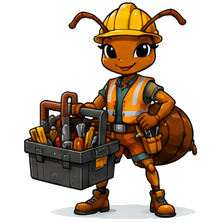 SkyBase ant mascot illustrating General Repairs