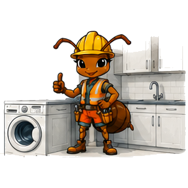 SkyBase ant mascot illustrating Garage Conversions