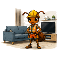 SkyBase ant mascot illustrating Furniture Assembly