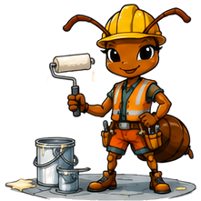 SkyBase ant mascot illustrating Painting and Decorating